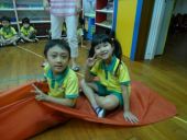 Excersising class_sliding cloth